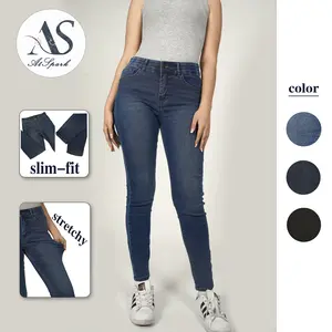 AtSpark Women's Classic Straight Leg Tapered Ankle Jeans. High Waisted with Tummy Control & Buttery Soft Stretch. # GoldilocksDenim # StraightLegJeans # AtSpark Womenswear Bottom Trouser Pants Streetwear Minimalist Fit Basic