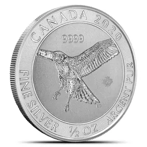 2020 Royal Canadian Mint Red-Tailed Hawk 1/2 oz Silver Coin