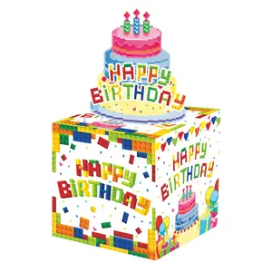 Best Selling Building Block Puzzle Cake Money Box, Perfect for Birthday Party Decorations, Create Festive Atmosphere Cash Gift