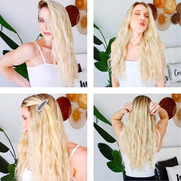 3 Barrel Curling Iron, 1 Inch Crimper Hair Tool for Women with Two Temperature Settings for Comfortable Curling Waves - Curler Comfort Comfort Quick Styling Even Heat Distribution