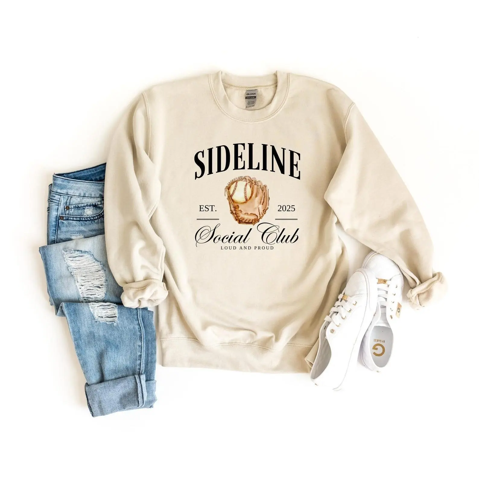 Baseball Social Club Sweatshirt, Baseball Girlfriend Sweater,Baseball Sweatshirt, Baseball Mom Sweat, Game Day Sweater
