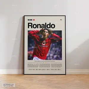 Cristiano Ronaldo Poster, Ronaldo Manchester United Wall Art, No Framed Ronaldo Print, Manchester United Ronaldo Decor, Ronaldo Fan Gift Idea