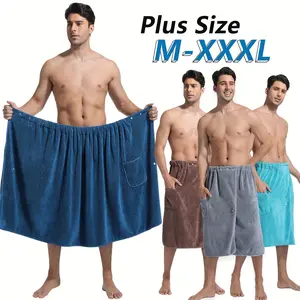 Men's Adjustable Detachable Bathrobe, 82*155cm, 280gsm, M-Xxxl, Ideal for Home, Travel, Sauna, Spa, Beach, 32.28*61inch