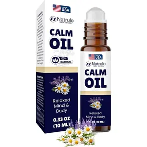 Calm Essential Oil Roll On – Calming Essential Oils with Lavender & Chamomile – Stress Relief, Relaxation & Skin-Soothing Aromatherapy – Essential Oil Roller – Self Care & Relaxation Gifts for Women