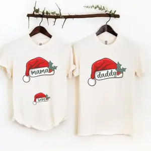 Custom Matching Christmas Pregnancy Announcement Shirts, Santa Hat Shirt Christmas Maternity Matching Couple Shirt, Holiday Baby Reveal Outfit, Future Mom And Dad Gift