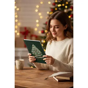 Merry Christmas Spiral Notebook - Festive Journal for Holiday Notes, Gift for Her, December 25th, Xmas Planning, Winter Memories