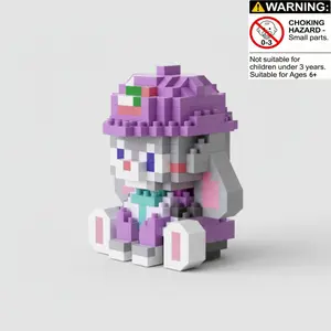 Building Block Toy Set, Rabbit Building Model, Perfect Gift for Husband Boyfriend Birthday Halloween Christmas, Collectible Living Room Decor