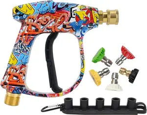 High  Washer  3000 PSI Max, Power Washer Short  M22-14 with 1/4 Inch Quick Connector & 5 Tips Nozzle, Compatible for Some of Greenworks Karcher Ryobi Homelite  Washer