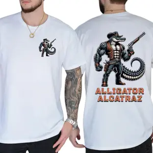 Alligator Alcatraz Tee – Funny Florida Gator Prison Shirt, Nature’s Border Patrol Parody for Men & Women