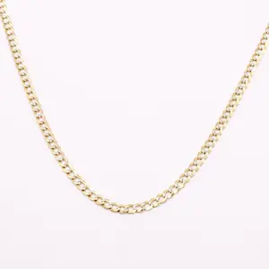 14k Solid Gold Diamond Cut Cuban Link Chain Necklace Unisex Multiple Sizes