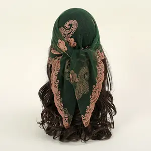 Women's Boho Paisley Square Scarf - Lightweight Vintage Headscarf, Daily Wear Fashion Accessory Shawl