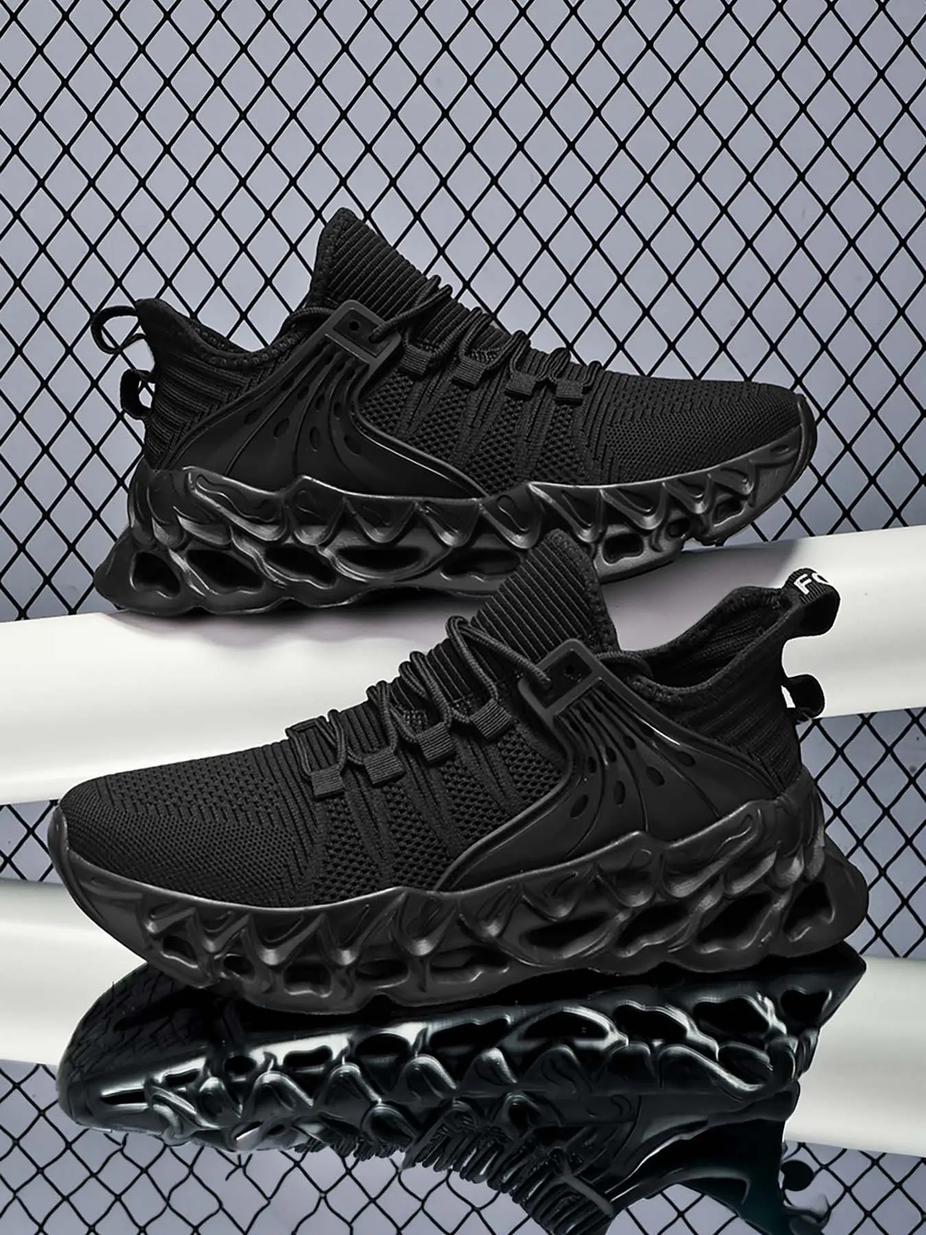 Men's Army Green Casual Sneakers, High-Elastic Cushioned Thick Sole, Breathable Mesh, Non-Slip Outdoor Running Shoes, Athletic Running Trainers, Ideal for Daily Wear