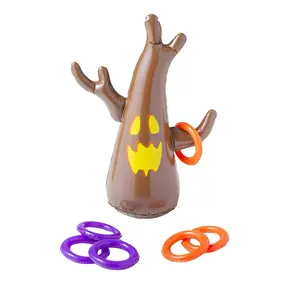 21 3/4" x 30 1/4" Halloween Inflatable Haunted Tree Ring Toss Game Set