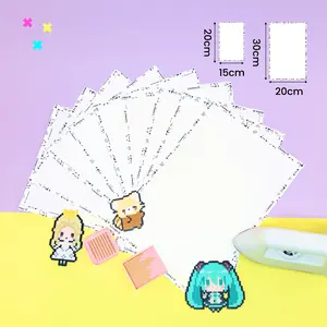 PixieCraft Reusable Non-Stick lroning Sheets for Fuse Beads, Heat-Resistant, 3Pieces 15 x20cm or 20 x30cm