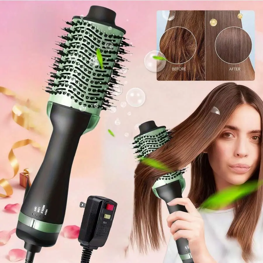 2026 Upgrade VersionHair Dryer Brush Blow Dryer In One, Upgraded 4 In 1 Hair Dryer And Styler Volumizer With Negative Ion Hot Air Hair Straightener Brush, Frizz-Free Styling - Ideal For All Hair Types (Straightening, Curling, Voluminous Waves) - Salon & H
