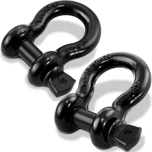 Shackles 3/4"(2 Pack) D-Ring Shackle Rugged 28.5 Ton (57,000 Lbs) Maximum Break Strength Heavy Duty Tow Shackles  Shackle work with Tow Strap, Winch, Off-Road