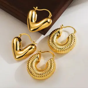 Pair of Beautiful and Versatile 18k Gold-Plated Earrings