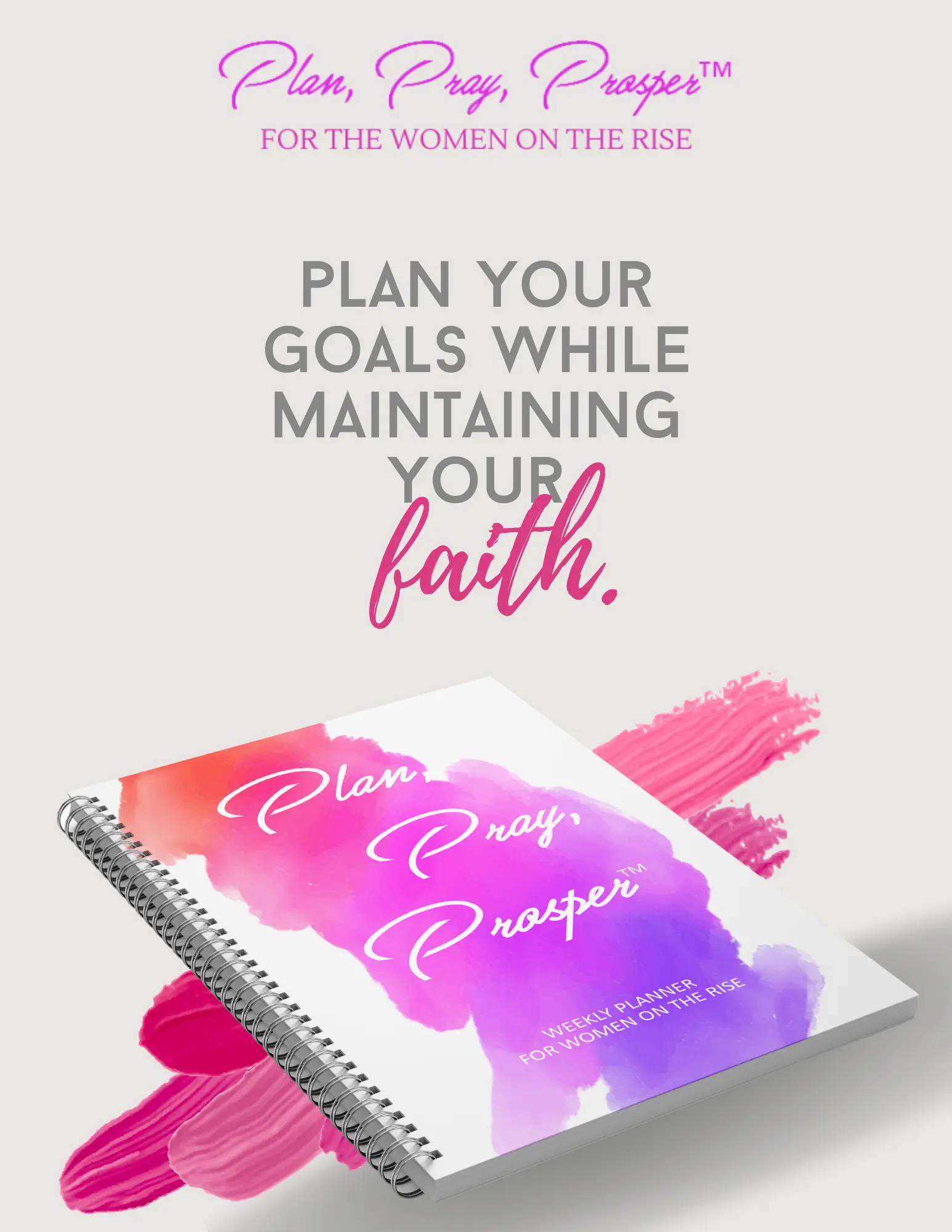 Plan, Pray, Prosper Planner Kit for Women on the Rise