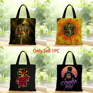 Cobra Kai retro film Storage Bags Canvas Bags Series Print Bag Lightweight Shoulder High Appearance Large Capacity Minimalist  Soft Fabric Bag Shopping Bags