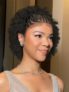 360 Full Lace Puff Cornrow Braided Wigs for Black Women, Knotless Braid Wig with Baby Hair,   Synthetic Braided Lace Wigs