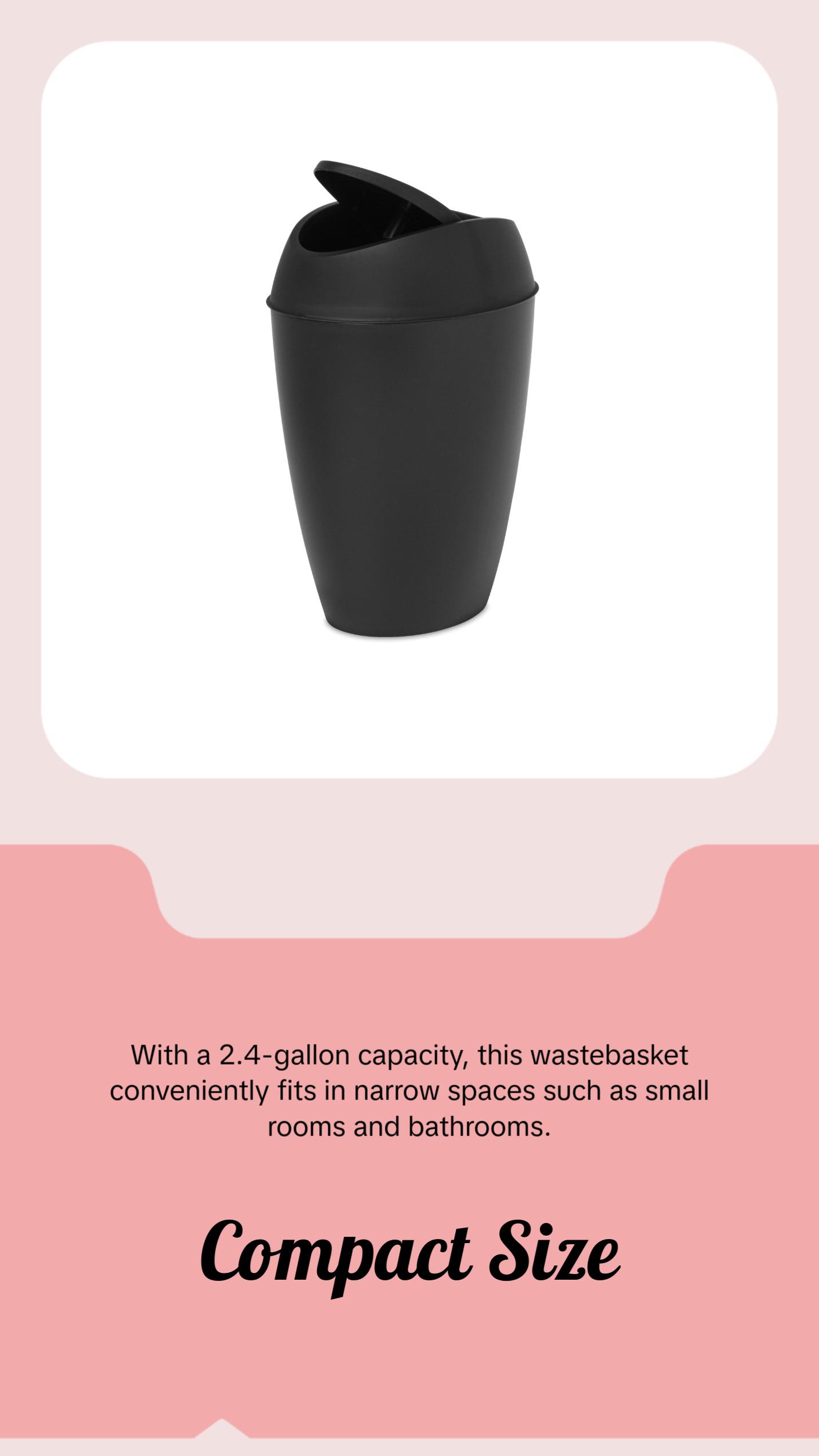 Twirla Trash Can - Perfect for Home and Office Use