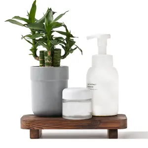 Wood Risers for Decor Display, Bathroom Counter Sink Decor, Dish Soap Tray Wood Tray for Kitchen Counter, Small Wooden Soap Stand