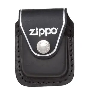 Zippo  Leather Lighter Pouch with Clip - Black