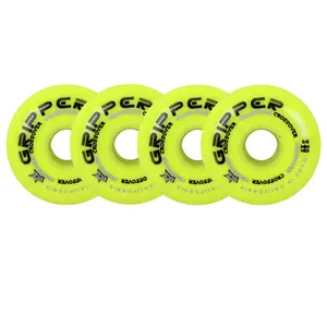 Labeda Roller Hockey Wheels - Gripper Crossover 68mm 80A Yellow (4-Pack)