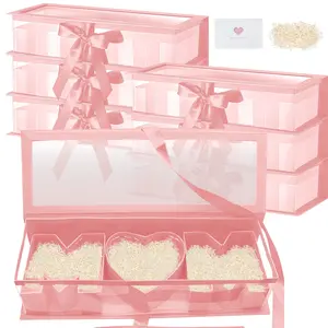 17.52'x5.98'x3.74' Pink/Red/White/Black/Gold Creative Mother's Day Gift Packaging Idea Gift Wrapping Fillable MOM Letter Shaped Gift Boxes