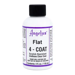 Angelus Flat 4-Coat, Scratch Resistant Urethane Clear Coat, Clear Coat, Top Coat, Very Low Gloss, Flat Gloss