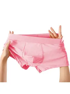 1pc Men's Stylish Solid Color Boxer Briefs, Breathable Comfort Fabric Design, Suitable for Sports, Fitness & Casual Wear, Underwear Boxers