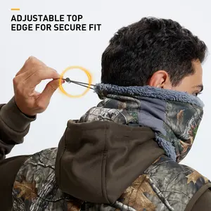 LOOGU Fleece Neck Gaiter,Windproof Warm Durable Non-Binding Cold Weather Outdoor High Pile Fleece Hunting Neck Scarf