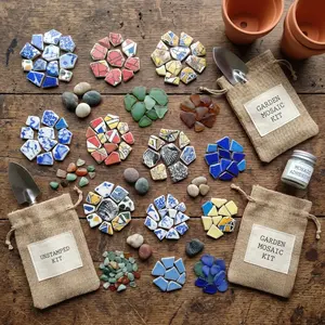 200g per pack of mixed retro ceramics, various irregularly shaped mosaic materials, randomly mixed and shipped, suitable for DIY handmade crafts creation, garden outdoor wall puzzle decoration, and decorative art materials for mosaic creation