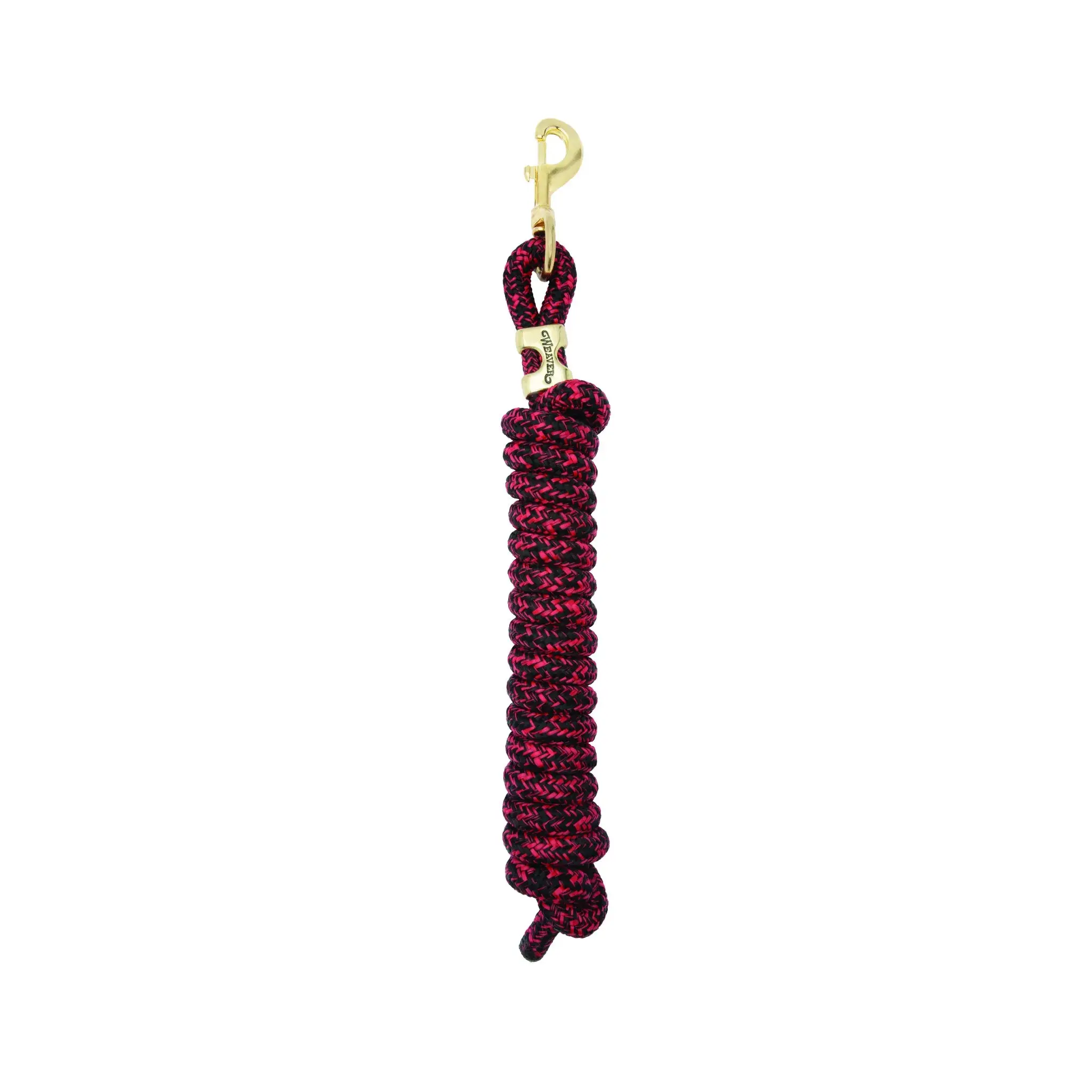 Weaver Leather Equine Performance Lead Rope - 10' x 5/8" Polypropylene with Brass Snap, Burgundy Mosiac - Red/Black / Solid Brass Snap