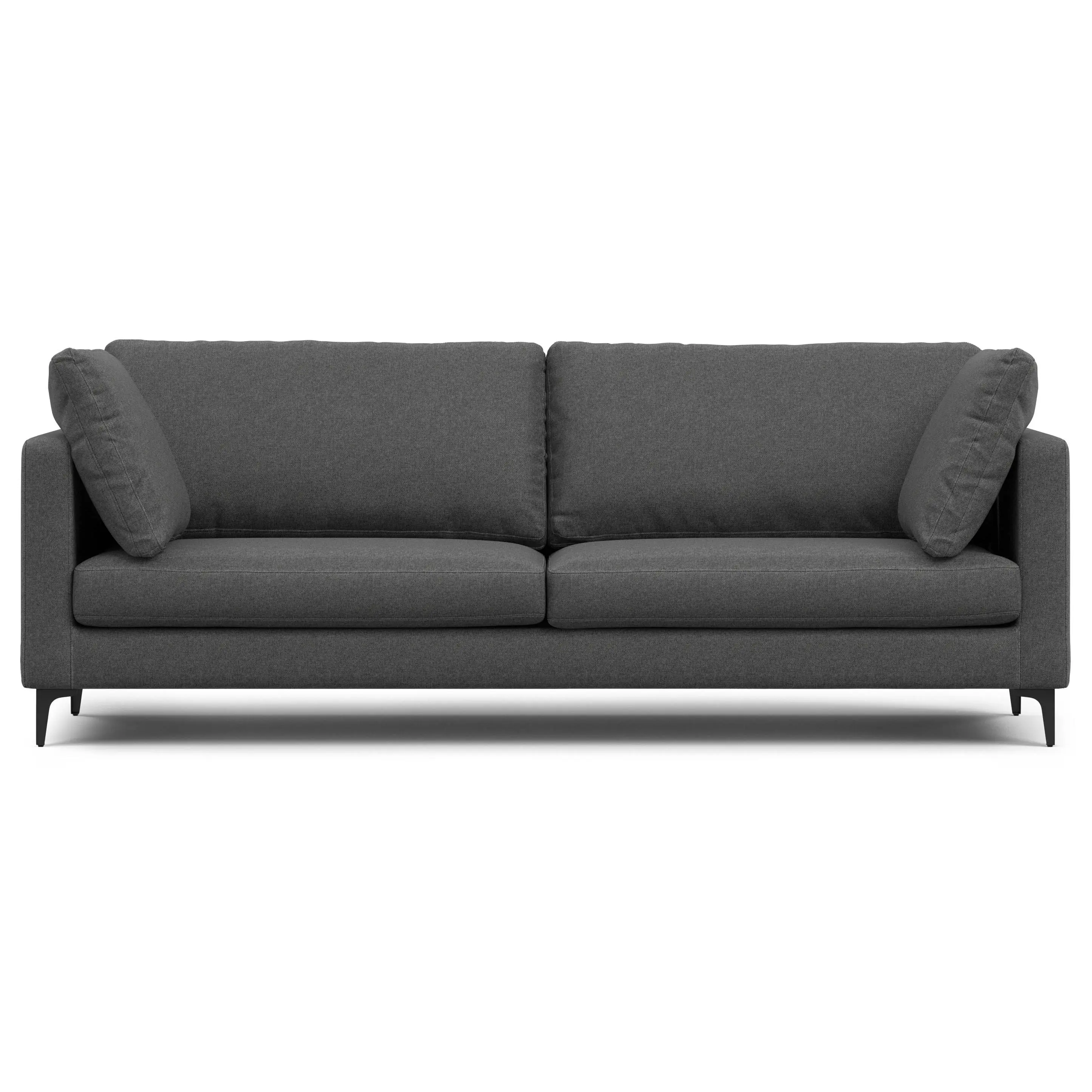 Ava 90-in Midcentury Modern Sofa - Handcrafted Comfy Couch, Fire-Retardant Performance Fabric Indoor Furniture