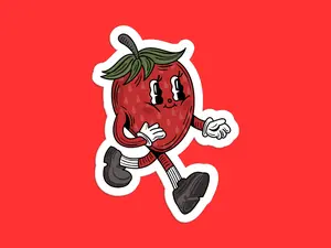 Cute Strawberry Sticker