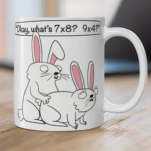 Multiplication Mug - Learning Your Times Tables - 11oz Ceramic Coffee Cup - Drinkware