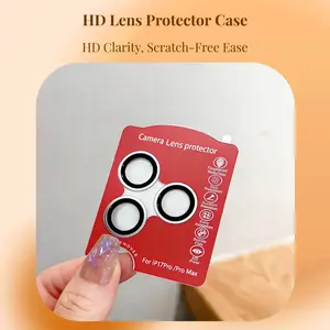 Premium HD Clear Camera Lens Protector for iPhone iP17Pro/Pro Max Anti-Scratch Shatterproof Anti-Fingerprint Lens Guard Bubble-Free Easy Install Alignment Tray Full Coverag phone casee No Glare HD Pixel