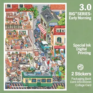 [Early morning] 3D Scene Sticker  DIY Cute Cartoon Creative Stickers for Scrapbooking Making DIY Decorative Stickers for Crafting