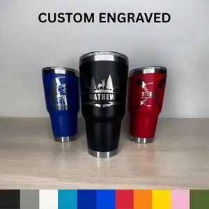 30oz Custom Engraved Tumbler – Insulated Stainless Steel, Personalized Gift, Your Design, Your name,Custom Travel Mug