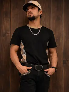 Pavini Men's Black Polo Shirt - 60% Cotton 35% Polyester 5% Spandex Blend for Comfort Flexibility & Durability