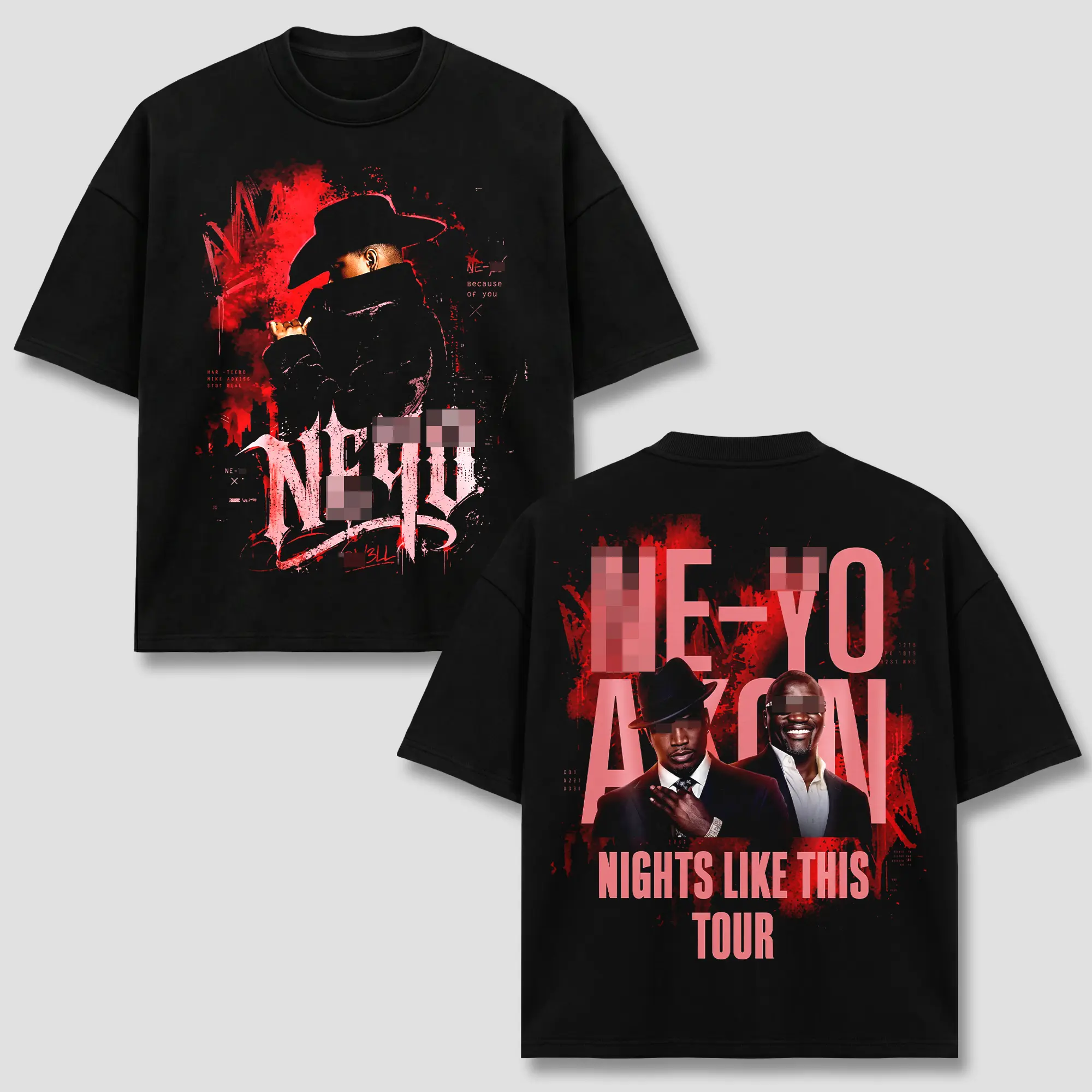 Nights Like This Tour Concert T-Shirt, 2000s R&B Pop Music Graphic Apparel, Retro Singer Duo 90s Bootleg Merch, Nostalgia Album Fan Heritage Gift, Men Women 230gsm Heavyweight Oversized Black Acid Wash Streetwear