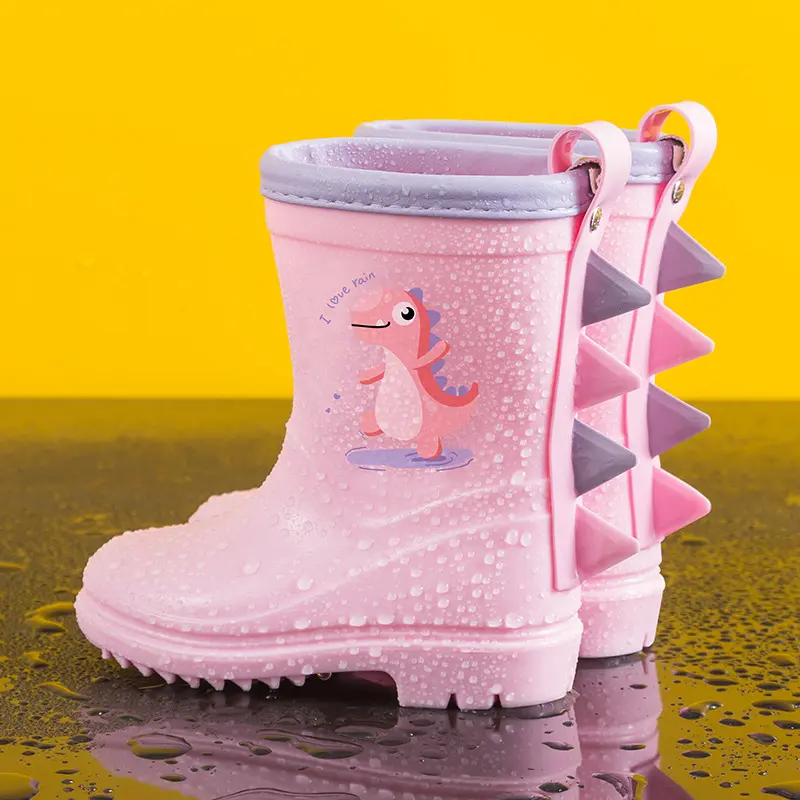 Pink cute little treasure rain shoes