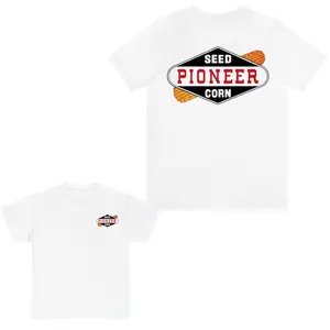 Pioneer Seed Corn Graphic Tee, 2 Sides, Vintage Farm Style Unisex Shirt, Men Shirt, Gift for American Farmers, Menswear, Full Size, Full Color
