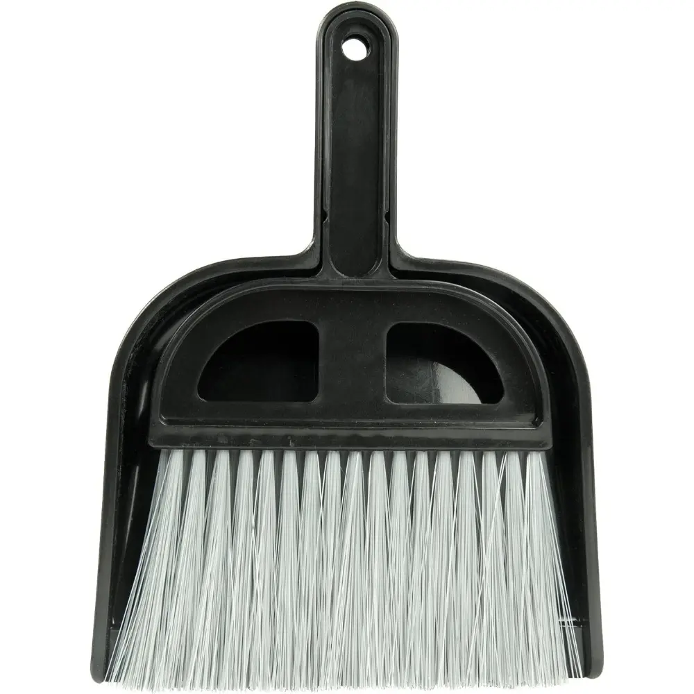 Plastic Broom and Dust Pan Set - Universal Fit Home Care Cleaning Supplies for Household Use, With Dustpan