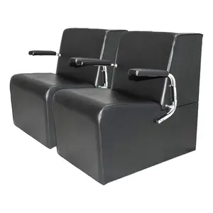 PureSana 2 Pack Chromium Anastasia Vinyl Professional Platform Hair Dryer Chair