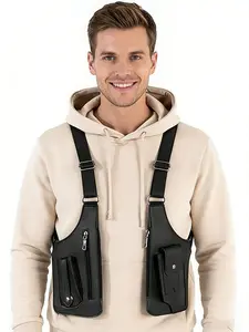 Underarm Chest Harness Bag Classic Style, Adjustable Anti-Theft Multi-Pocket EDC Bag for Men, Ideal for Commute Travel Outdoor Daily Use