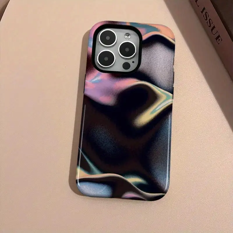 Gradient Luxury Cute Pattern Print Shockproof 2-in-1 Phone Case,phone Case Suitable for Iphone 11/12/13/14/15/16/17 Pro Promax Plus Air and Samsung S22/S23/S24/S25 Plus Ultra Fe