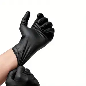 Disposable Gloves, Black Nitrile Gloves, High-stretch Rubber Gloves, Household Cleaning Gloves, Dishwashing and Cooking Gloves, Beauty and Baking Protective Gloves