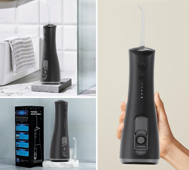 Water Flosser  Cordless Water Flosser (300 mL) — 4 water pressure settings 5 nozzle tips | Portable oral care device ideal for people with braces and for travel